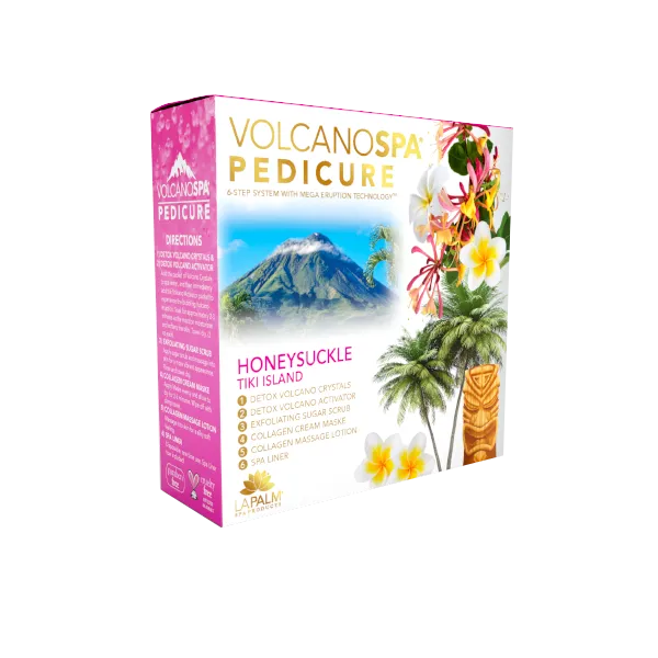 Volcano Spa: 6 Step Pedicure Kit - Honeysuckle (Tiki Island)